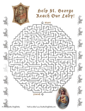 Printable Maze for the Feast of St. George