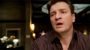 Nathan Fillion - Reaction - Castle
