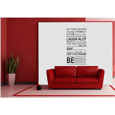 ... English House Rules/Quotes/Saying/Words Decorative Wall Stickers Decal