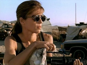 Linda Hamilton in Terminator. She rocks.