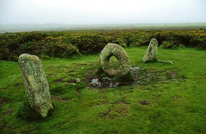 This sacred circle is located on the moors, north of Madron, in ...