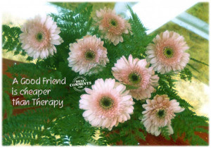 good friend is cheaper than therapy ~ Friendship Quote