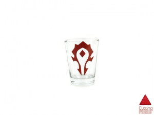 Glitter World of Warcraft Horde Symbol Glitter Shot Glass Love quote ...
