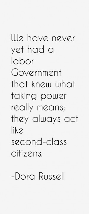 ... power really means; they always act like second-class citizens