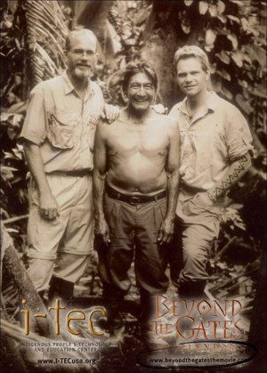 Steve Saint, left, with Mincaye, one of his father's killers, and ...