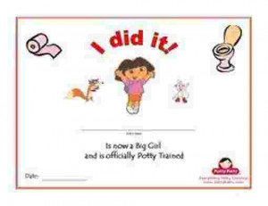 Girl Potty Training Certificates