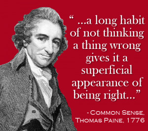 Thomas Paine Common Sense Quotes Process · this made sense!