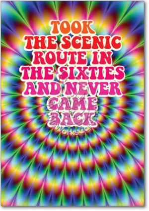 Tie-Dyed Retro Acid Scenic Route In Sixties Humor Photo Birthday ...