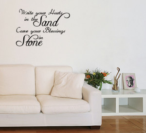Write-Your-Hurts-in-the-Sand-Wall-Quote-Decal-Vinyl-Sticker-Bible ...