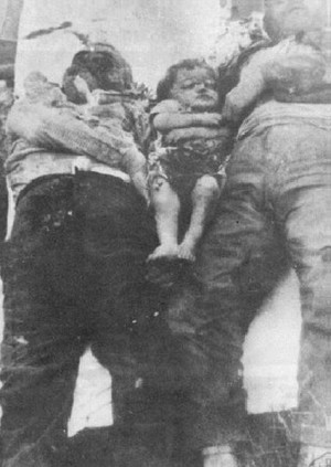 An Hellenic family killed by the Turks. Children and babies were ...