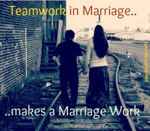 Image: Teamwork in Marriage Makes the Marriage Work