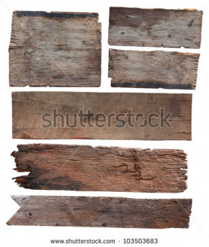 Old plank of wood isolated on white background (Save Paths For design ...