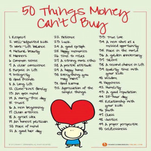self development~ 50 things Money CAN'T buy