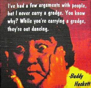 BUDDY-HACKETT-QUOTE-Printed-Patch-Sew-On-Vest-Bag-Backpack-Jacket
