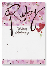 Anniversary - Ruby Wedding - 40 yrs