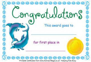 Printable Sports Certificates for Kids