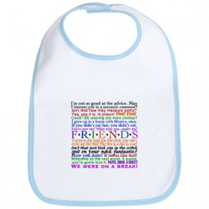 Chandler Gifts > Chandler Baby > Friends TV Quotes Bib