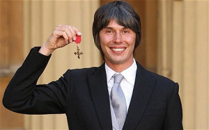 Brian Cox with his OBE in October 2010