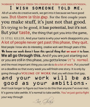 Ira Glass quote on the creative process