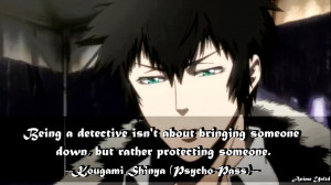 Anime quotes about being a detective and protecting the one you love.