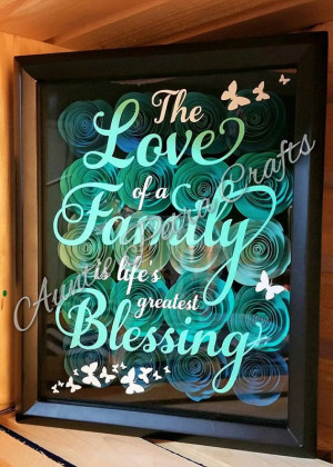 Flower Shadow Box with Family Quote
