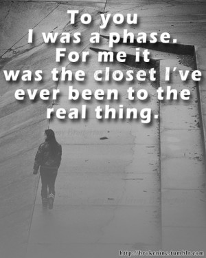 ... phase, for me it was the closet I've ever been to the real thing