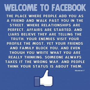 Welcome to FaceBook... Hmmm...