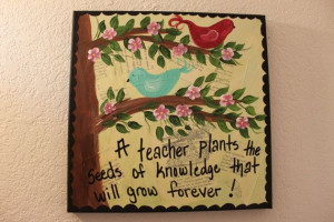 Teacher sign canvas A teacher plants the seeds of by normanfiveart, $ ...
