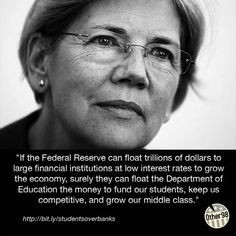 Elizabeth Warren on the Federal Reserve