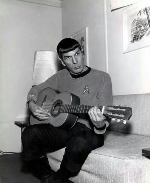 Mr. Spock rocking out.
