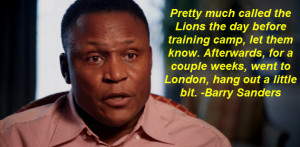 Barry Sanders quote
