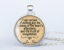 John Keats Quote Pendant Certain of nothing holiness of the heart's ...