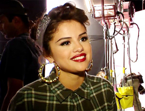 black, clothes, hair, justin bieber, lips, mustache, red, selena gomez ...