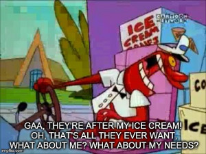 Cow And Chicken Red Guy Funny red guy quote by