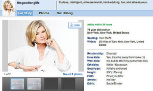 Even Martha is cool with online dating.