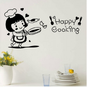Happy Cooking Wall Quotes Decal