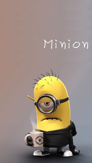 Tired minion coffee lover minion iphone 6 plus wallpaper HD ...