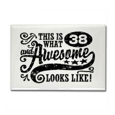 38th Birthday Rectangle Magnet for