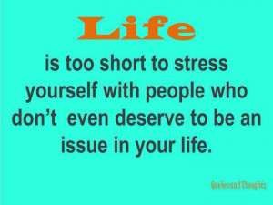 Don't stress yourself.