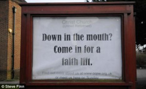 Below these actual pictures are many more examples of church signs.
