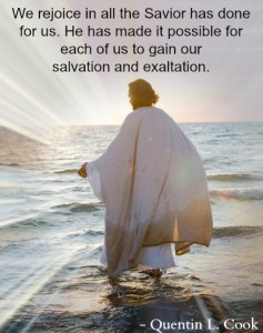 ... walking on the water and a quote about salvation from Quentin Cook