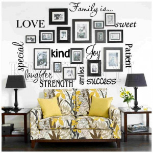 Vinyl Lettering FAMILY IS... sticky wall quote words by kmkvinyl,