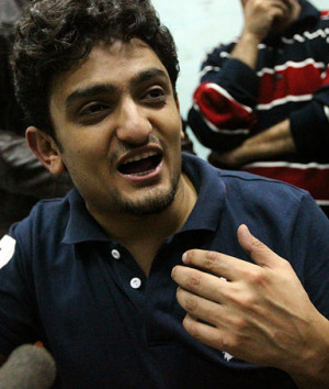 Egyptian cyberactivist Wael Ghonim speaks with the press at Cairo's ...