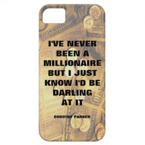 Dorothy Parker millionaire quote money background iPhone 5 Cover # ...