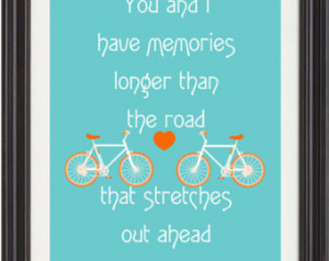 The Beatles Art Print, Bicycle Art Print, Art For Couples,Beatles Song ...