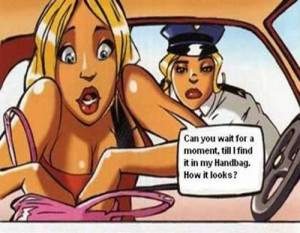 Dumb blondes at traffic signal