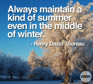 Think warm thoughts!