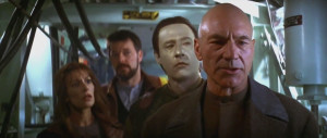 Patrick Stewart (Captain Jean-Luc Picard), Brent Spiner (Commander ...