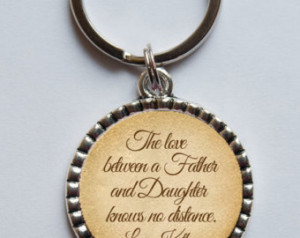 Proud Daughter Quotes Father Personalized keychain for dad,