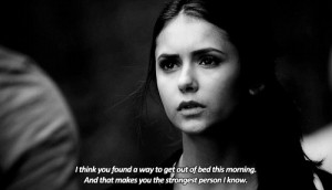black and white, elena gilbert, nina dobrev, quote, quotes, strength ...